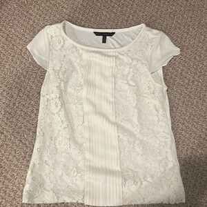 White House black market short sleeve lace tee